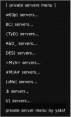 private servers menu by yata!